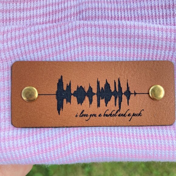 I Love You A Bushel And A Peck Soundwave Newborn Baby Beanie - Pink - Not Custom - Picture 8 of 9